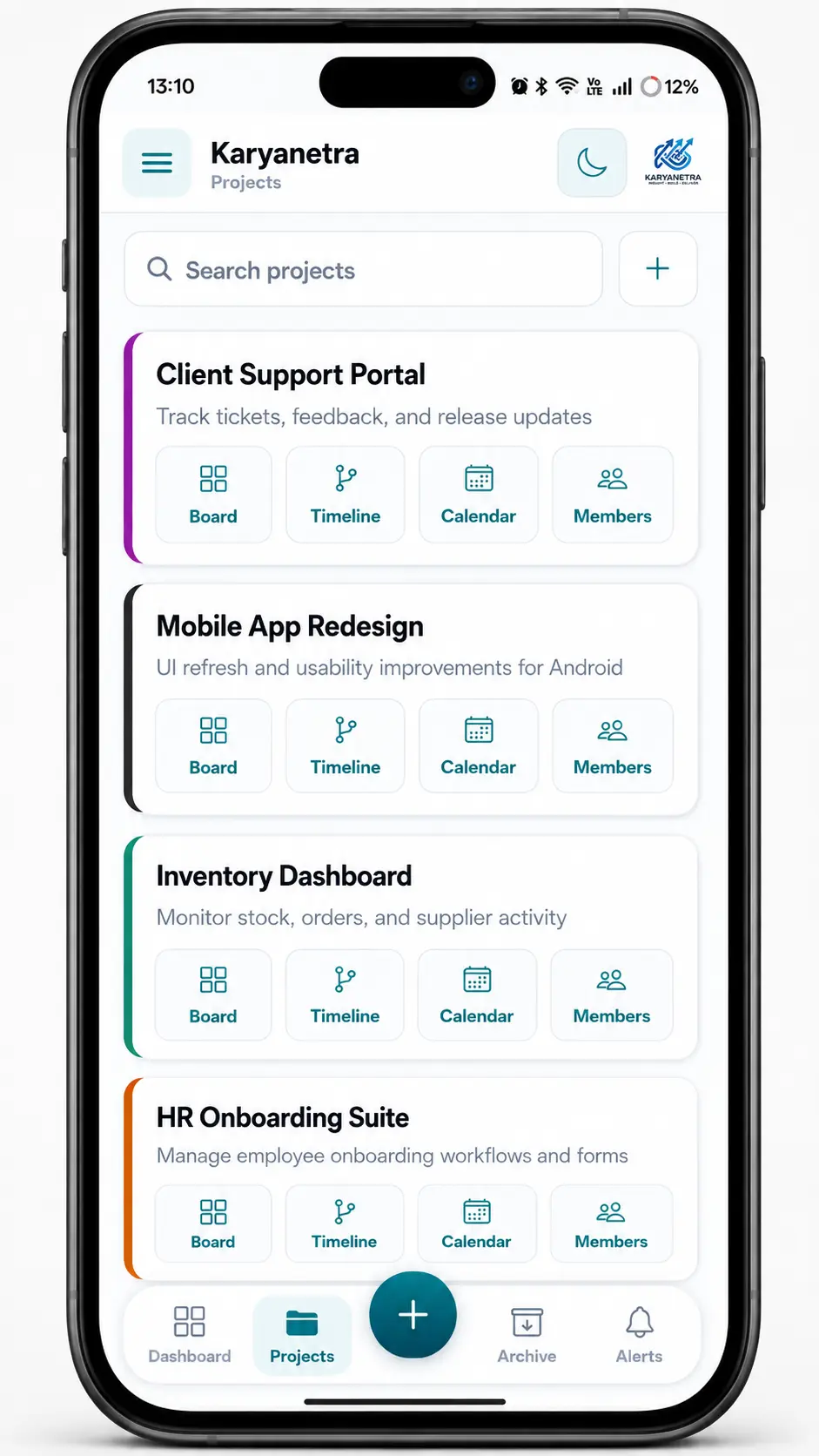 Karyanetra mobile app projects preview